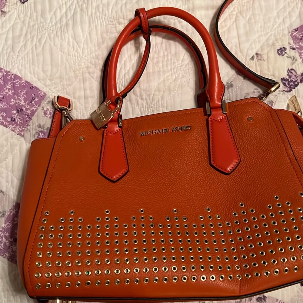 Orange Michael Kors purse
